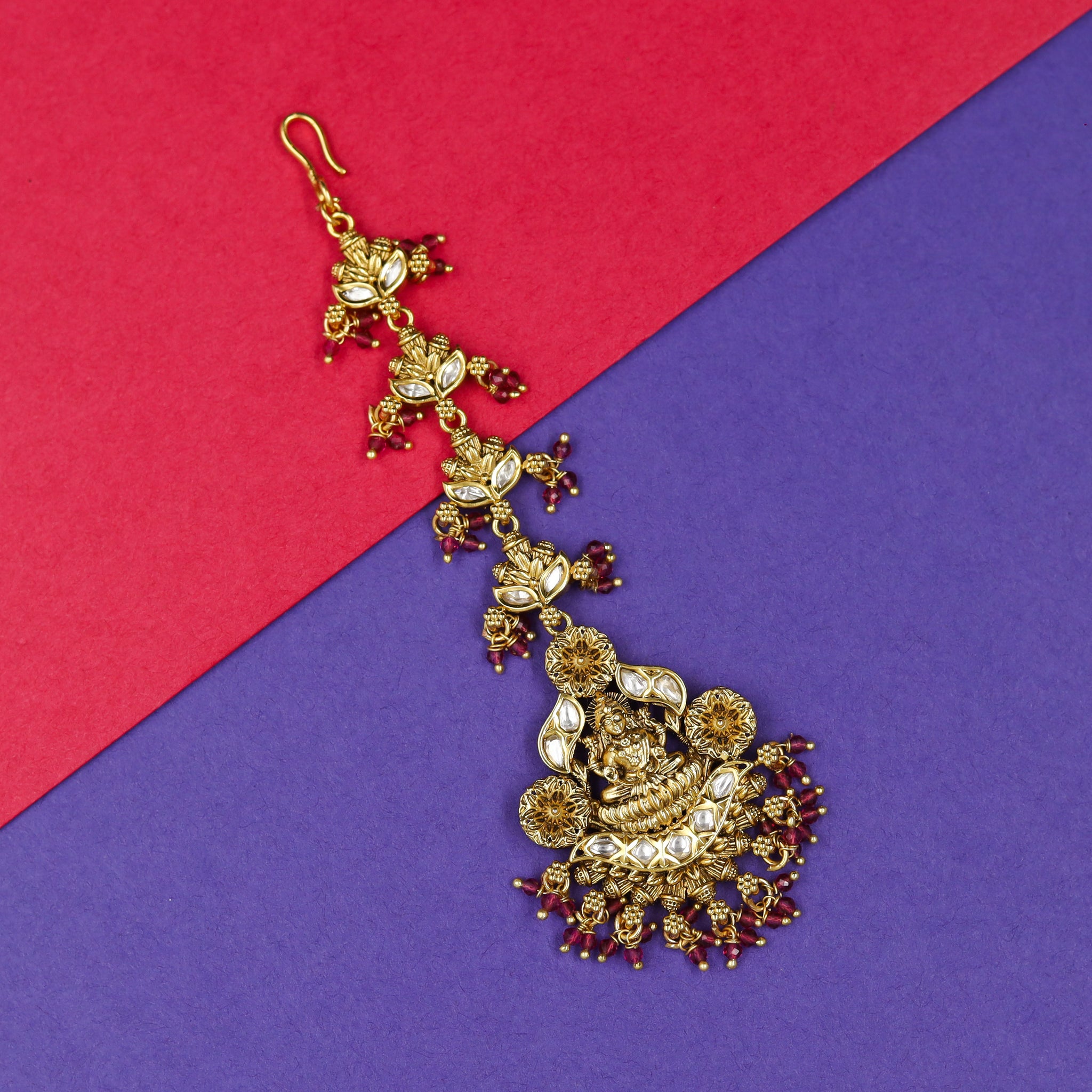 Antique Gold Finish Maang Tikka 10325-28