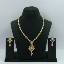 Round Neck Polki Necklace Set 10988-21