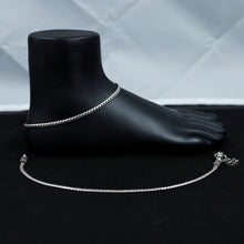 Ruby Green Pure Silver Anklet 8501-2231