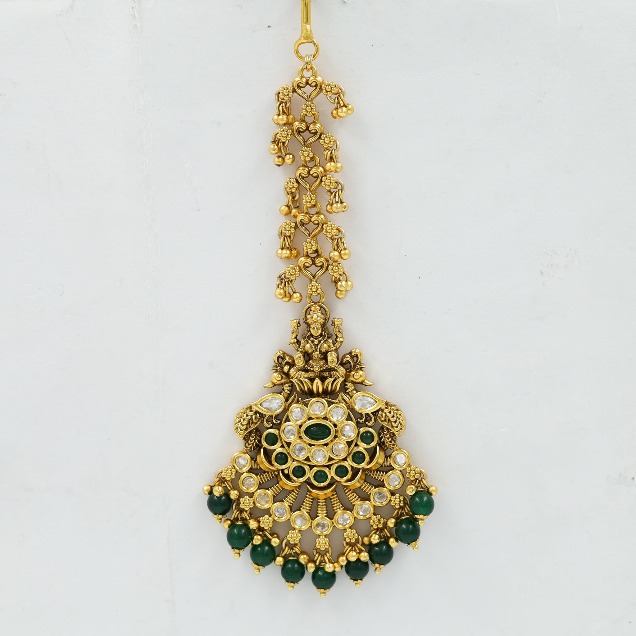 Antique Gold Finish Maang Tikka 10328-28