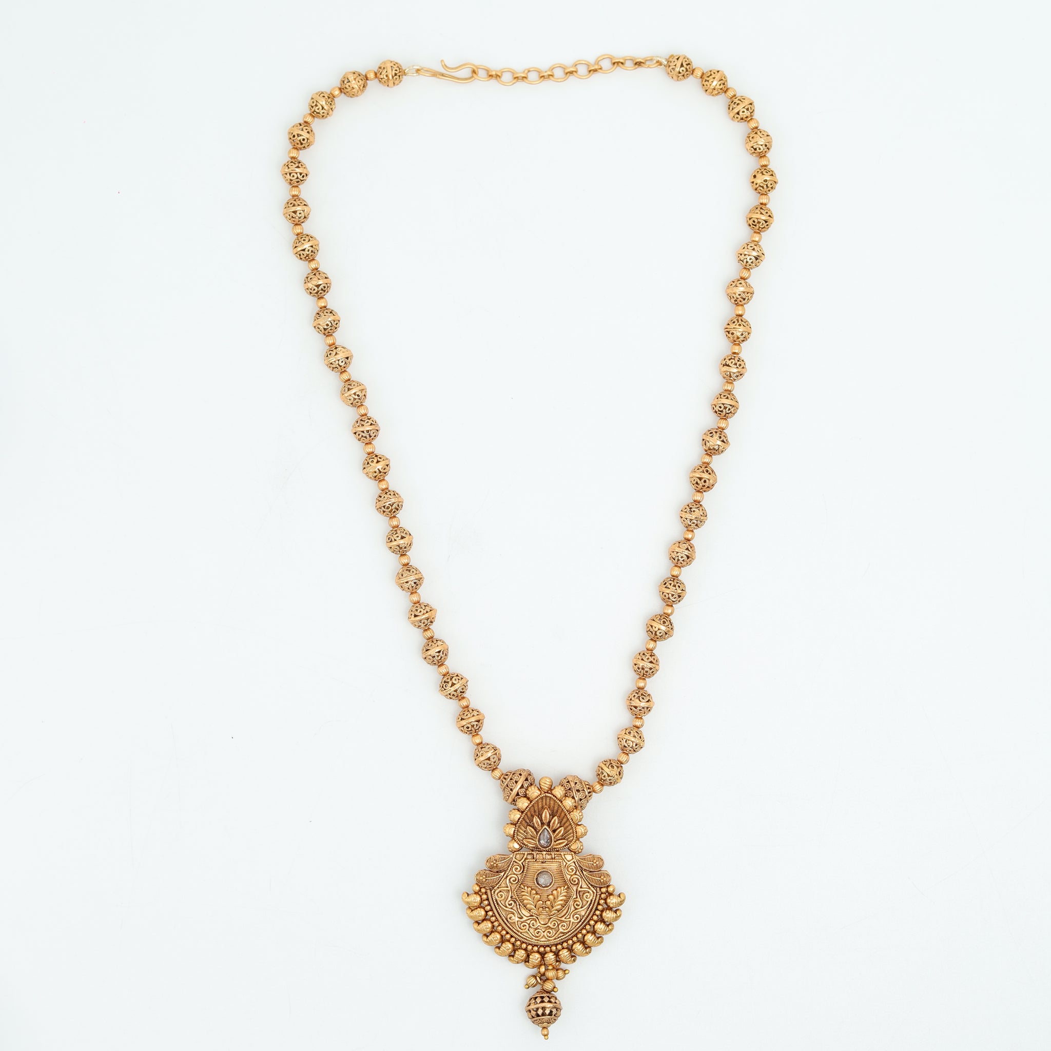 Antique Gold Plated Medium Pendant Set 10004-28