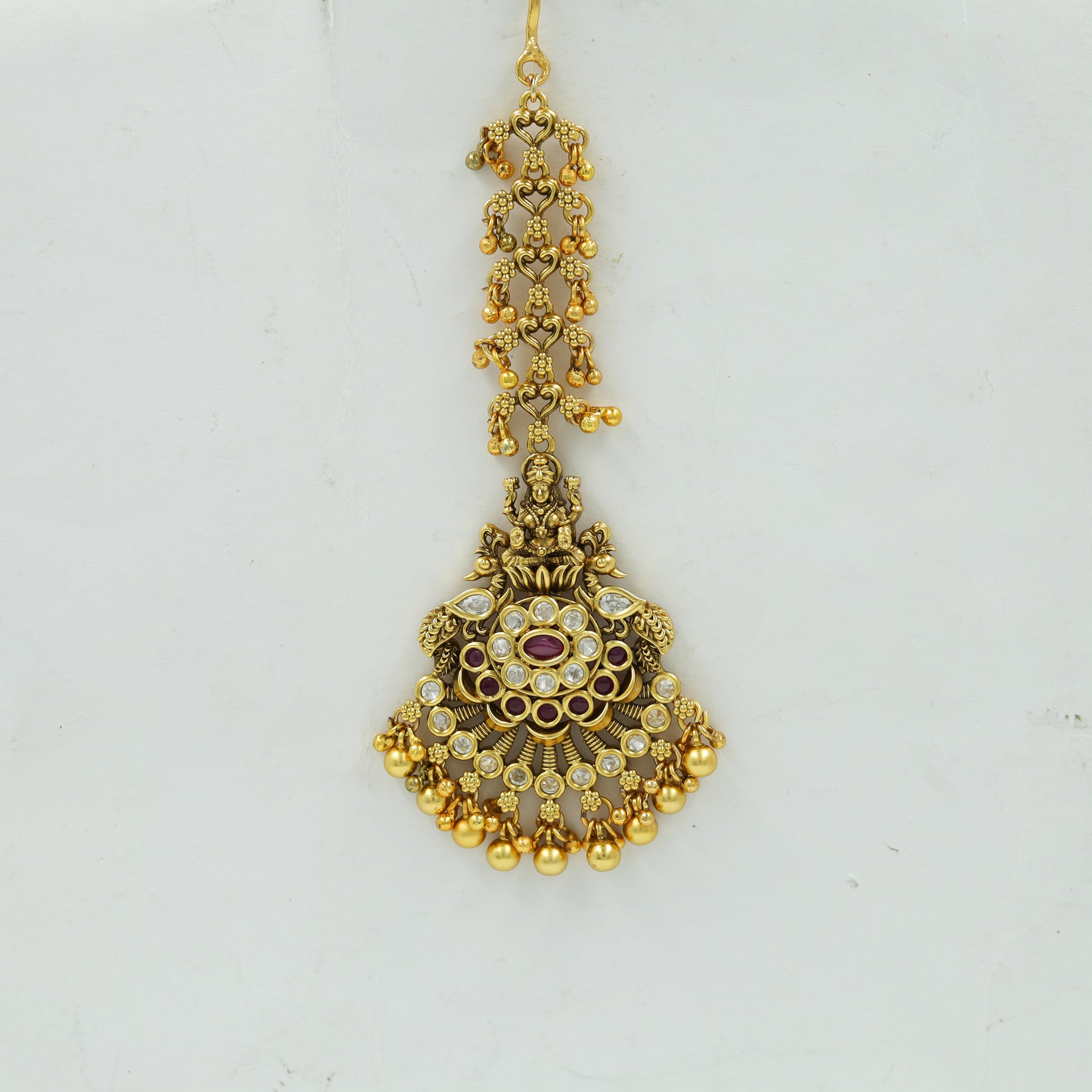 Antique Gold Finish Maang Tikka 10328-28