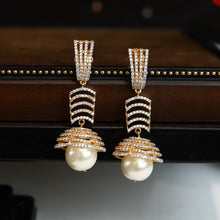 Stylish Zircon/AD Light Jhumki Earring with Pearl 6523-1744