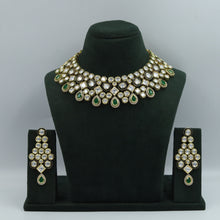 Heavy Ruby Kundan Necklace Set with Danglers