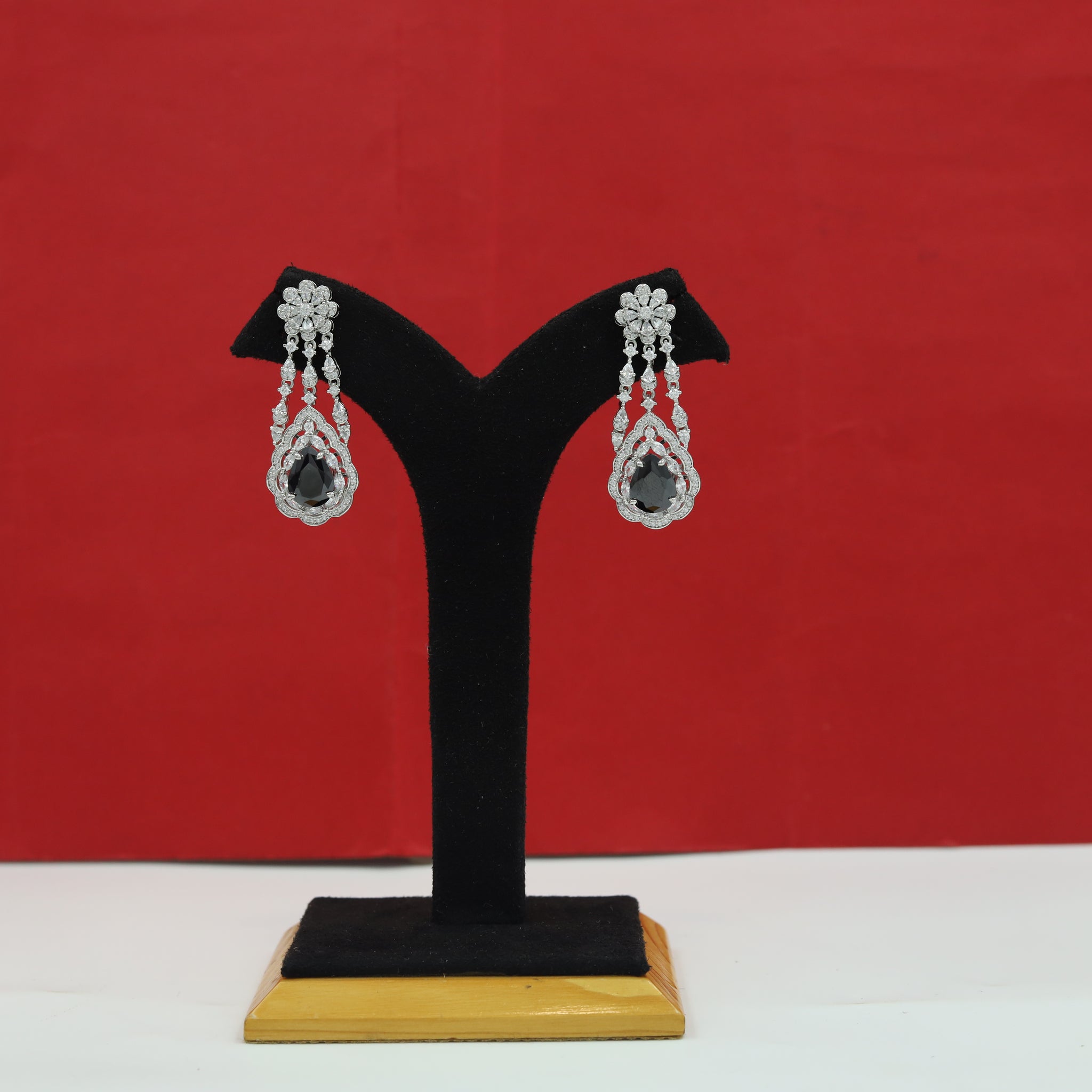 Round Neck Zircon/AD Necklace Set 16213-69