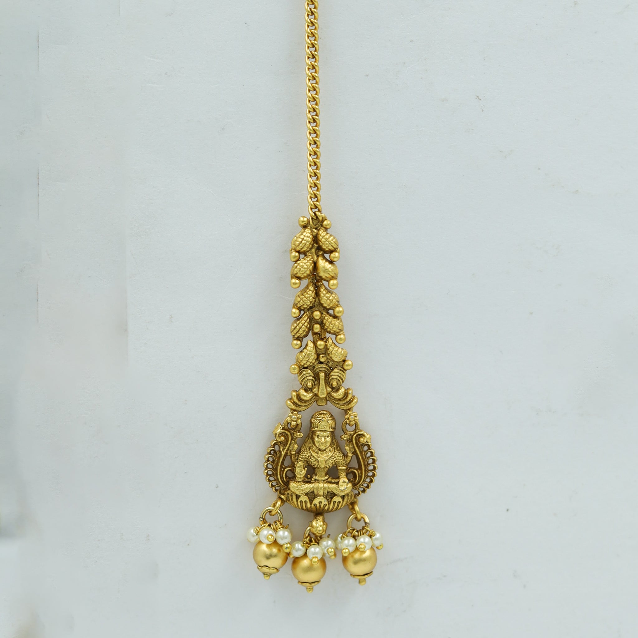 Antique Gold Polish Maang Tikka 3809-28