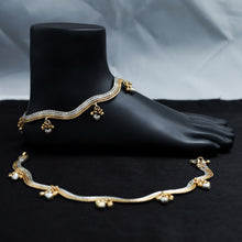 Two Tone Pure Silver Anklet 14851-1992