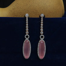 Pink  Zircon/AD Earring 9159-3641