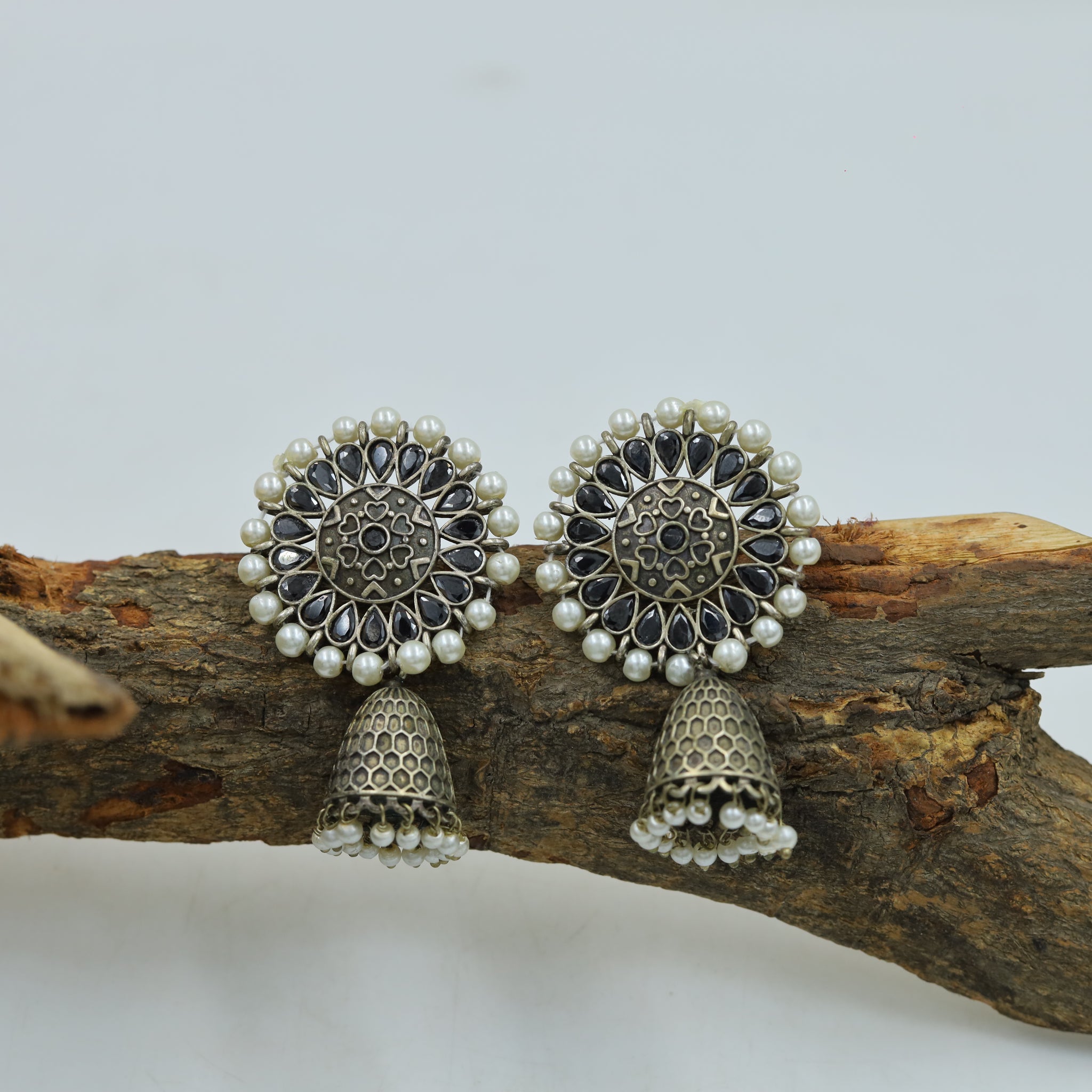 Black Oxidized Earring 14601-1722