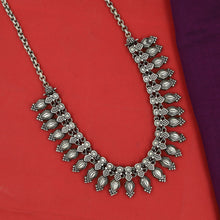 Round Neck Oxidized Necklace Set 7611-82