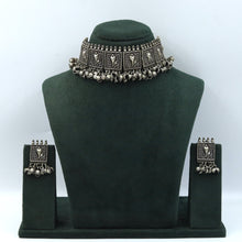 Choker Oxidized Necklace Set 7613-82