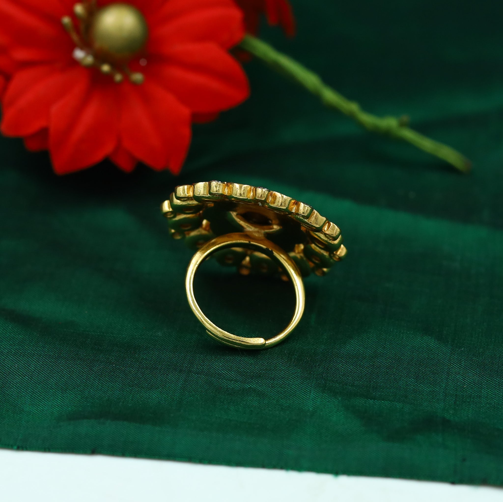 Sabyasachi Inspired Kundan Ring 15473-34