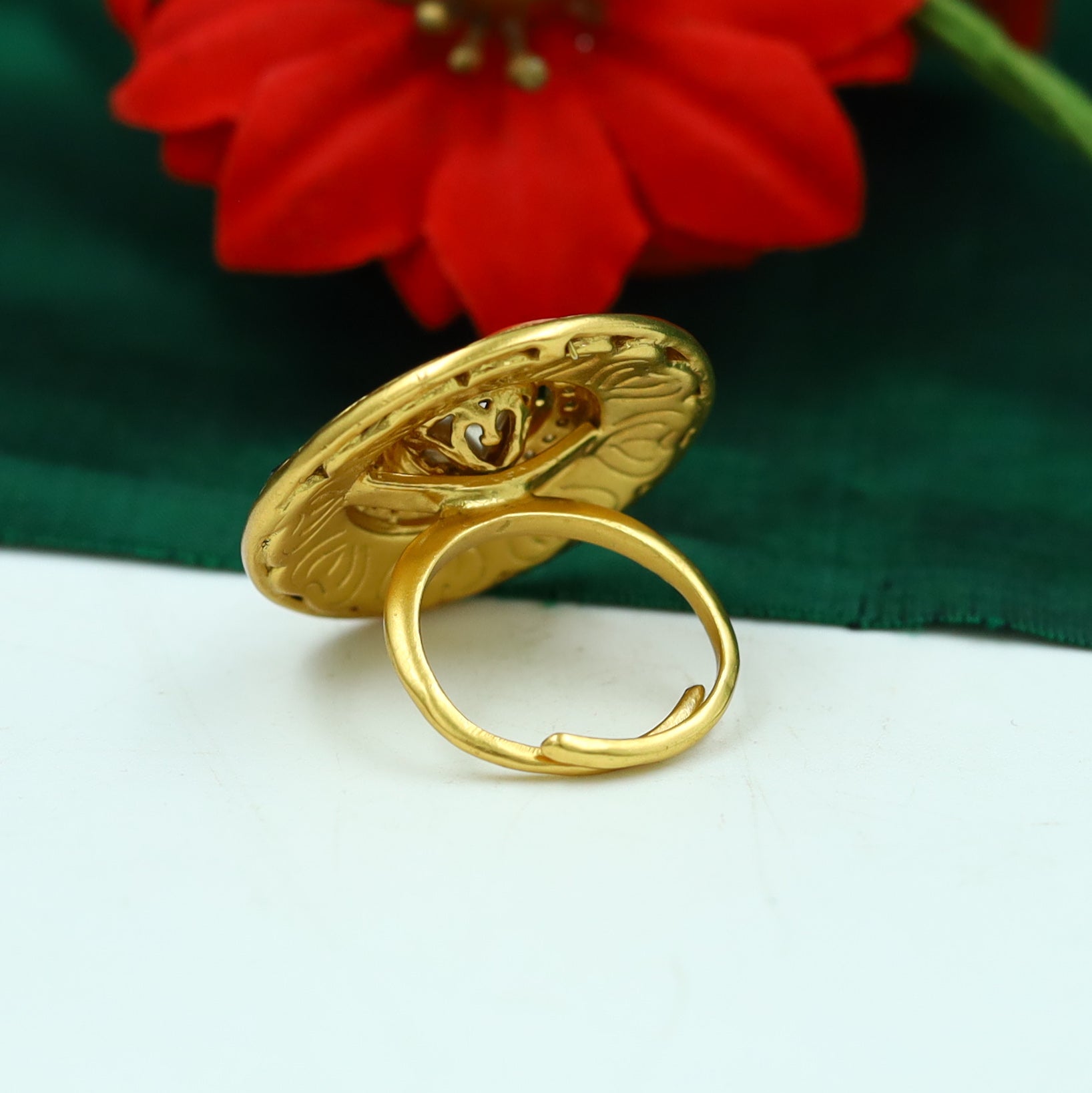 Sabyasachi Inspired Kundan Ring 15465-34