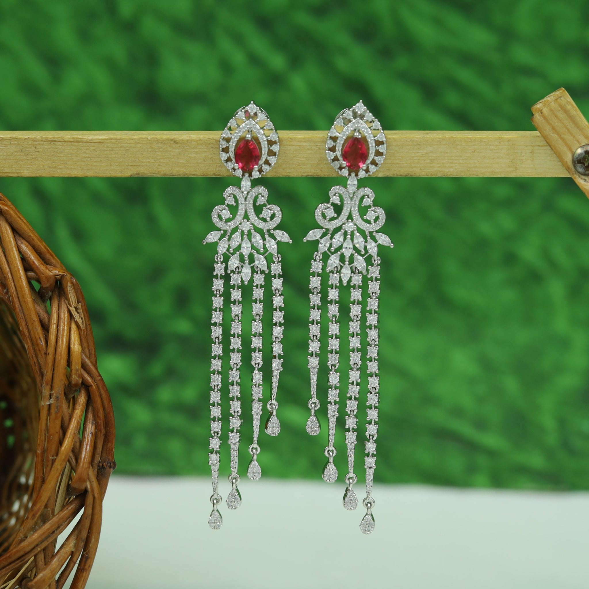 Danglers Zircon/AD Earring 16608-31