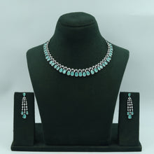 Round Neck Zircon/AD Necklace Set 15341-69