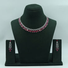 Round Neck Zircon/AD Necklace Set 15341-69