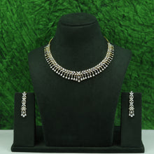 Round Neck Zircon/AD Necklace Set 16911-08