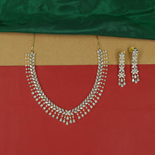 Round Neck Zircon/AD Necklace Set 16911-08