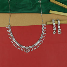 Round Neck Zircon/AD Necklace Set 16911-08