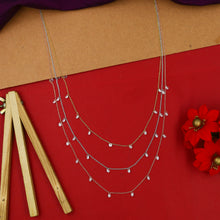Round Neck Zircon/AD Necklace Set 15167-05