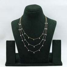 Round Neck Zircon/AD Necklace Set 15167-05