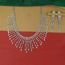 Round Neck Zircon/AD Necklace Set 16917-08