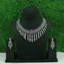 Round Neck Zircon/AD Necklace Set 16918-08