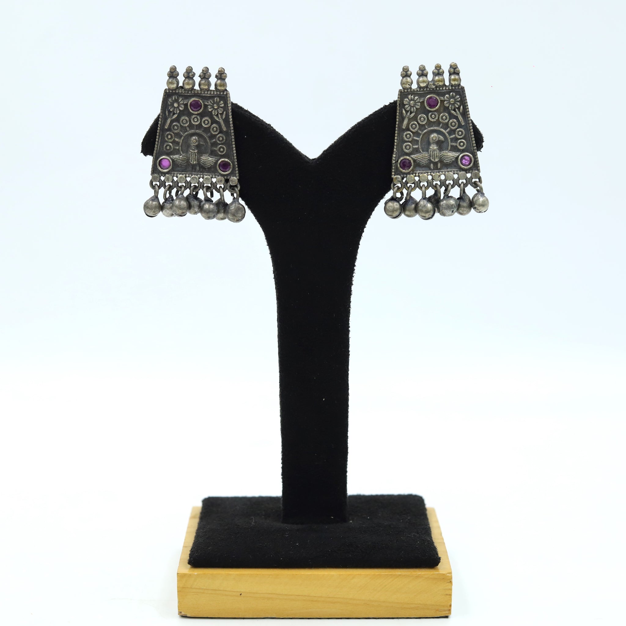 Ruby Oxidized Necklace Set