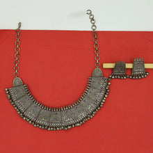 Ruby Oxidized Necklace Set