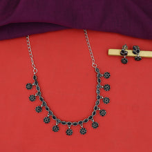 Round Neck Oxidized Necklace Set 11271-28