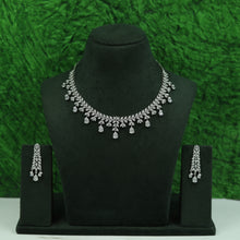 Round Neck Zircon/AD Necklace Set 16915-08
