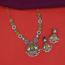 Oxidized Temple Necklace Set Round Neck 10956-59