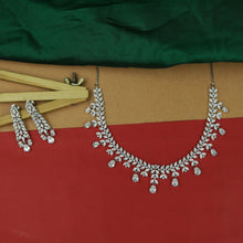 Round Neck Zircon/AD Necklace Set 16915-08