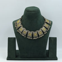 Two tone Oxidized Choker Set