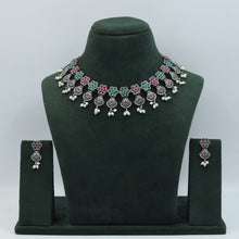 Round Neck Oxidized Necklace Set 9918-R