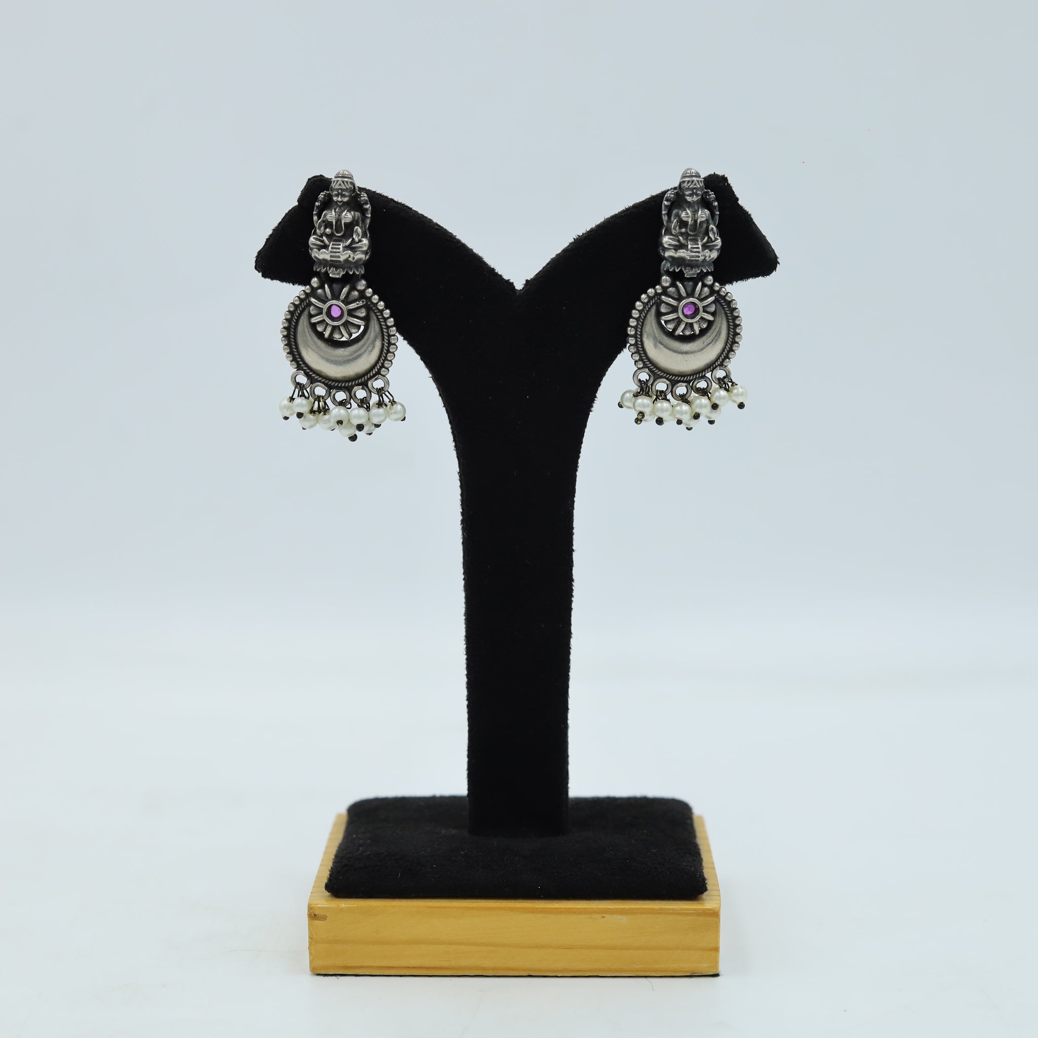 Long Neck Oxidized Necklace Set 4331-81