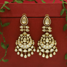 Moissanite Danglers Kundan Earring 20004-87
