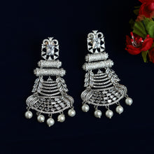 Silver Plated Zircon/AD Designer Earring 6551-1225