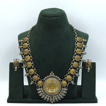 Gold Oxidized Necklace Set 11588-7700