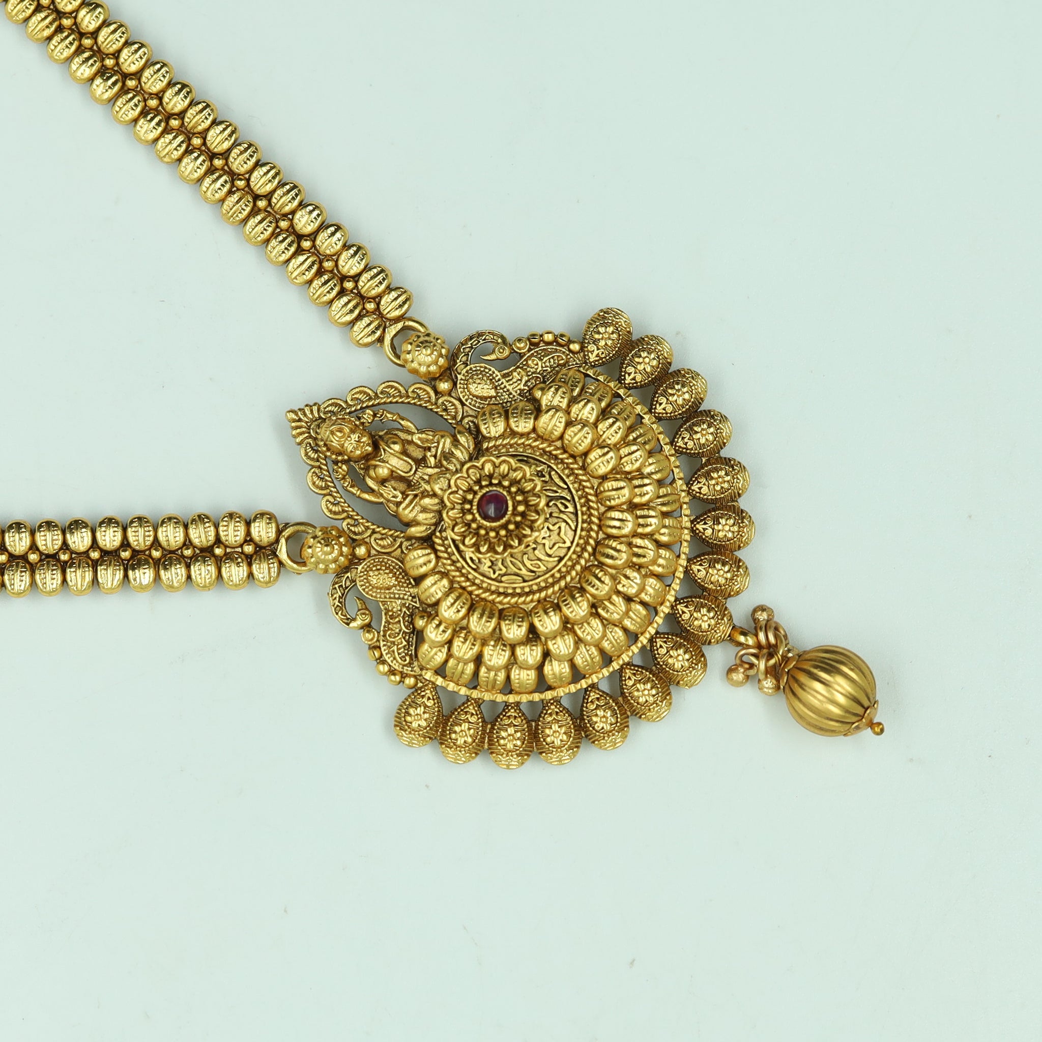 Long Neck Temple Necklace Set 11260-1