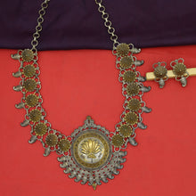Gold Oxidized Necklace Set 11588-7700