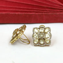 Moissanite Tops/Studs Kundan Earring 19993-87