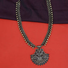 Long Neck Oxidized Necklace Set 7610-82