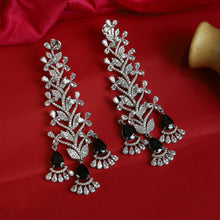 Black Zircon/AD Earring 13239-0103