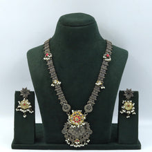 Long Neck Oxidized Necklace Set 4722-59