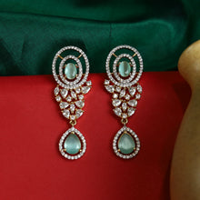 Mint Green Zircon/AD Earring 14120-1211