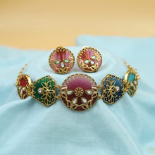 Sabya Inspired Choker Kundan Necklace Set 19998-87