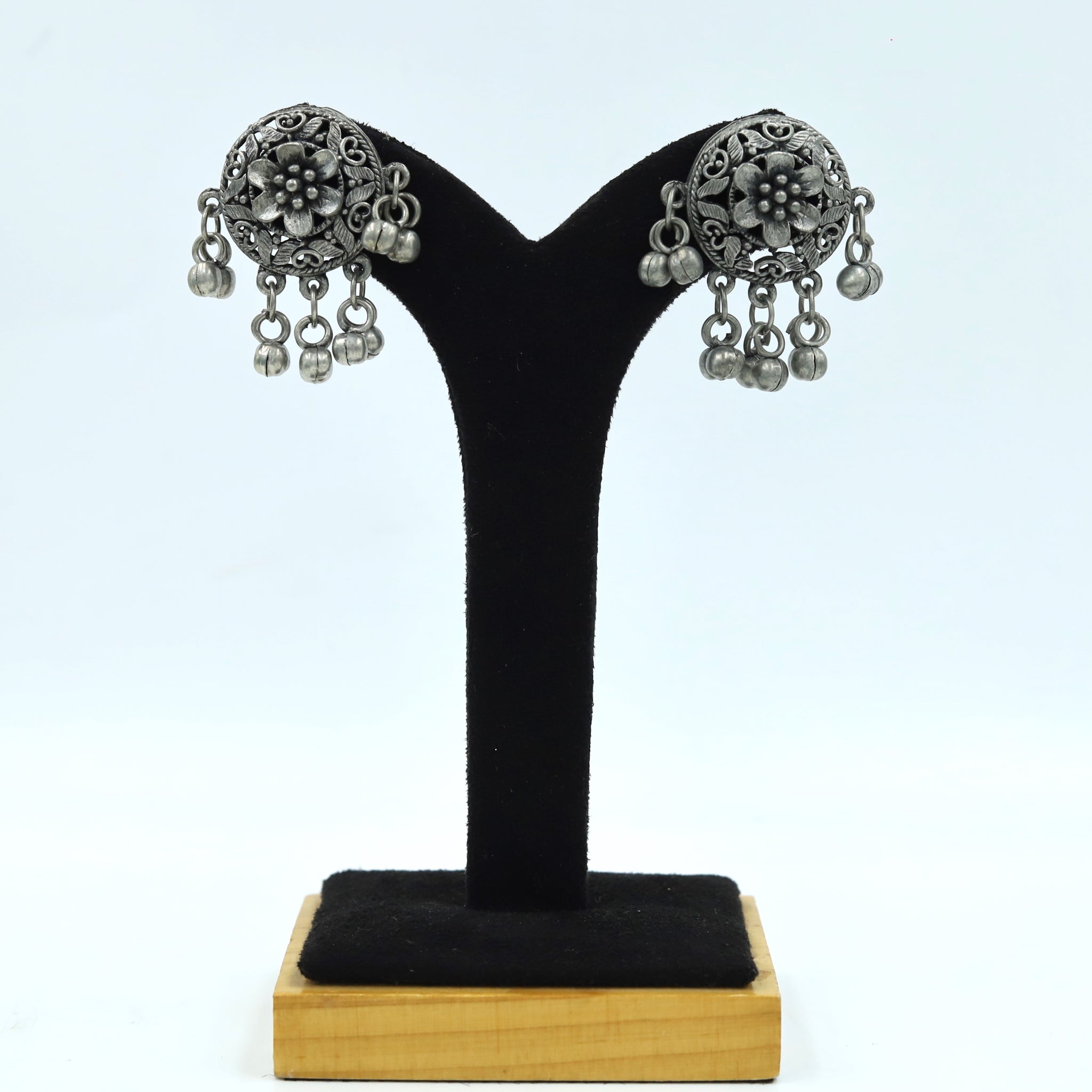 Long Neck Oxidized Necklace Set 7710-82