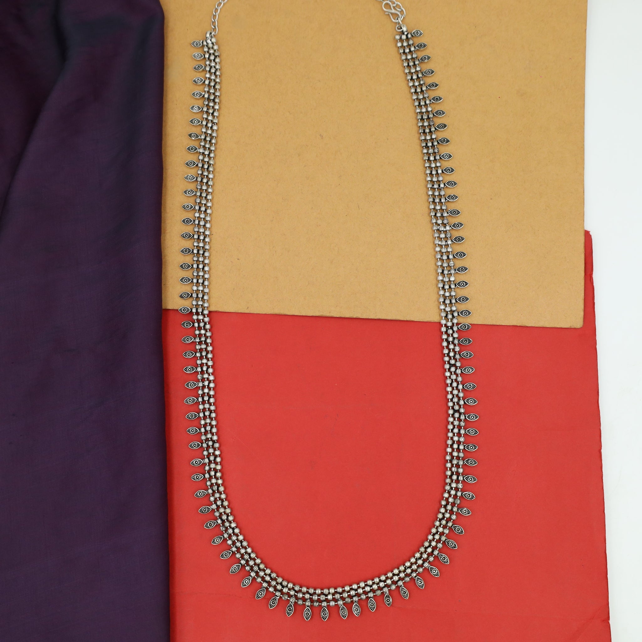Round Neck Oxidized Necklace Set 7616-82