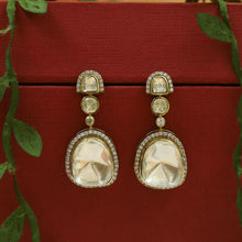 Moissanite Round Neck Kundan Necklace Set 20007-87